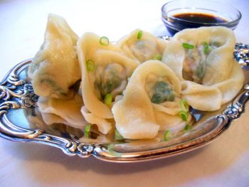 Dumplings with Pork and Turnip Greens