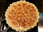 The pie ready to go in the oven